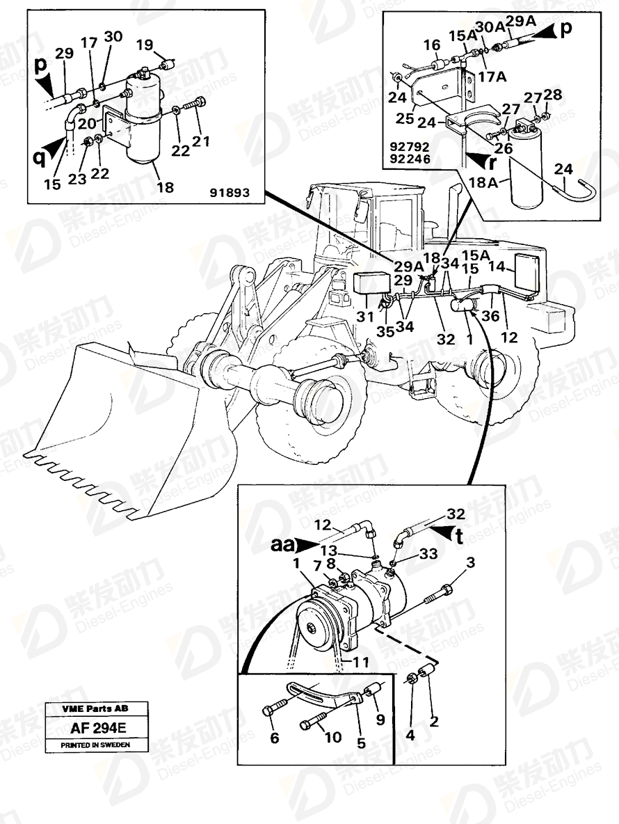 VOLVO V belt 967116 Drawing