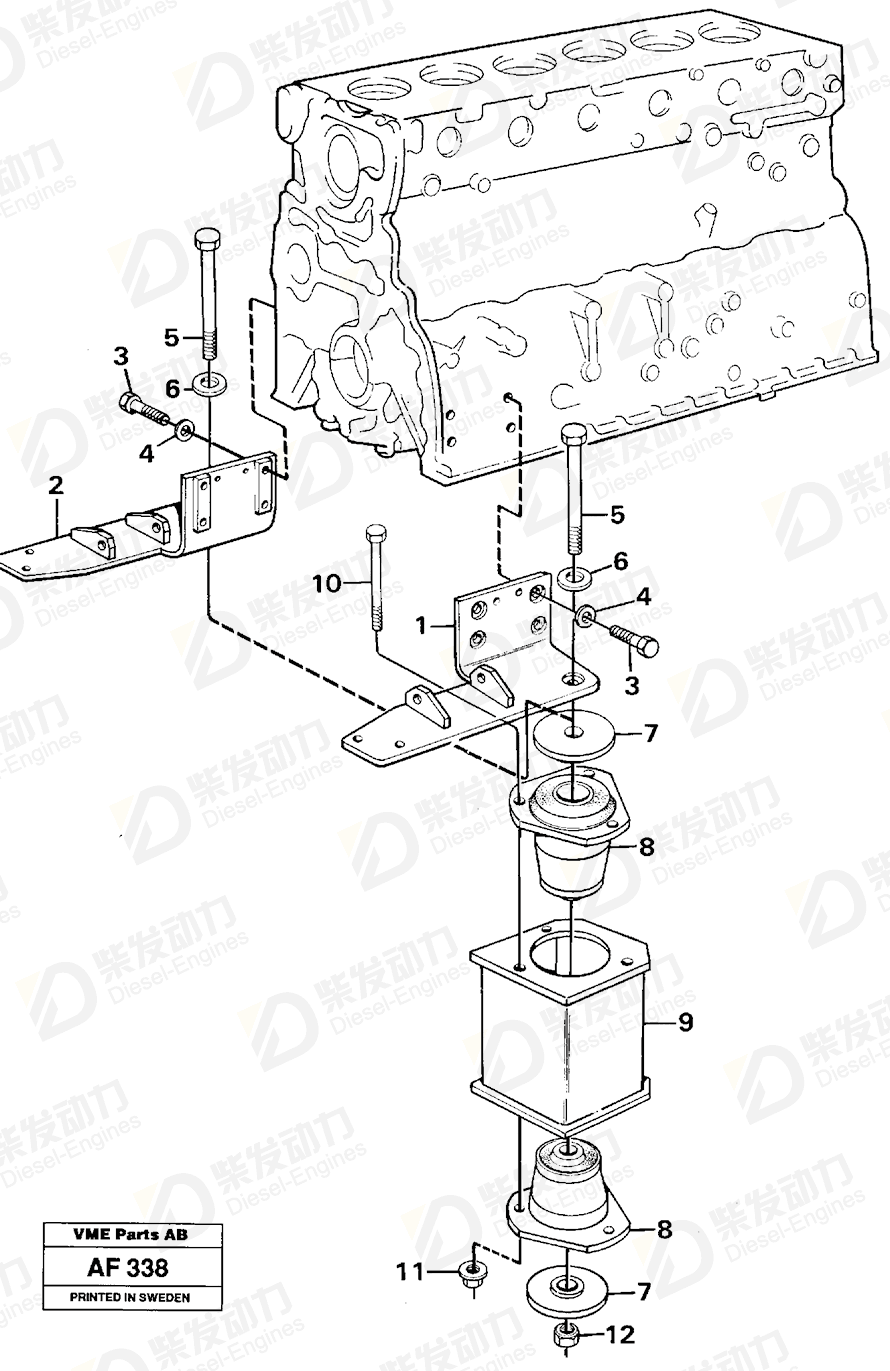 VOLVO Hexagon screw 955581 Drawing