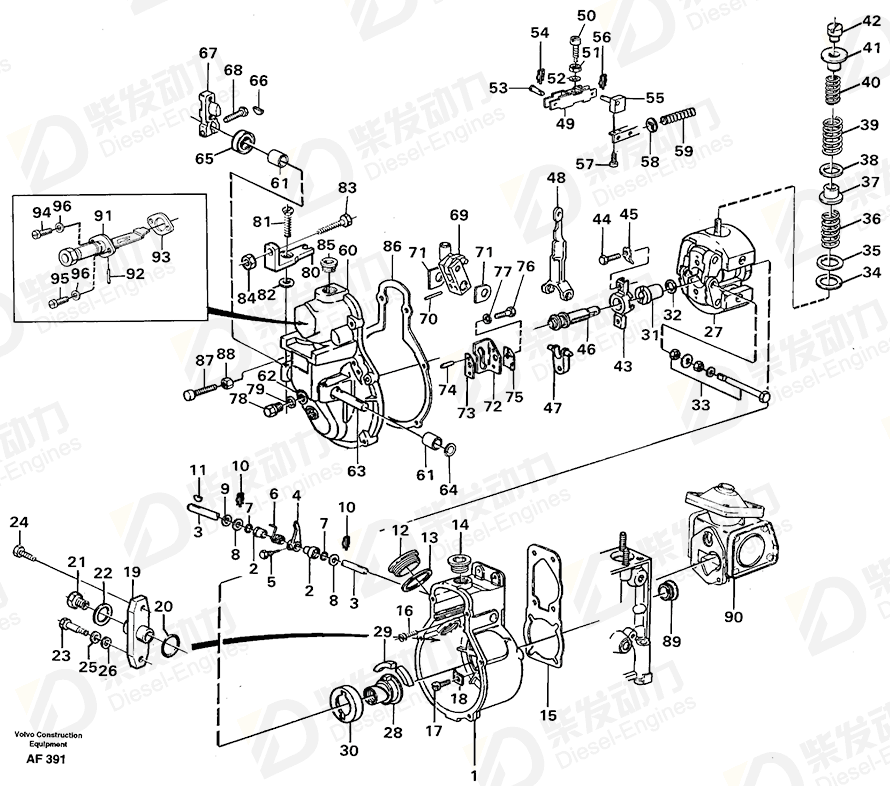 VOLVO Regulator housing 11702205 Drawing