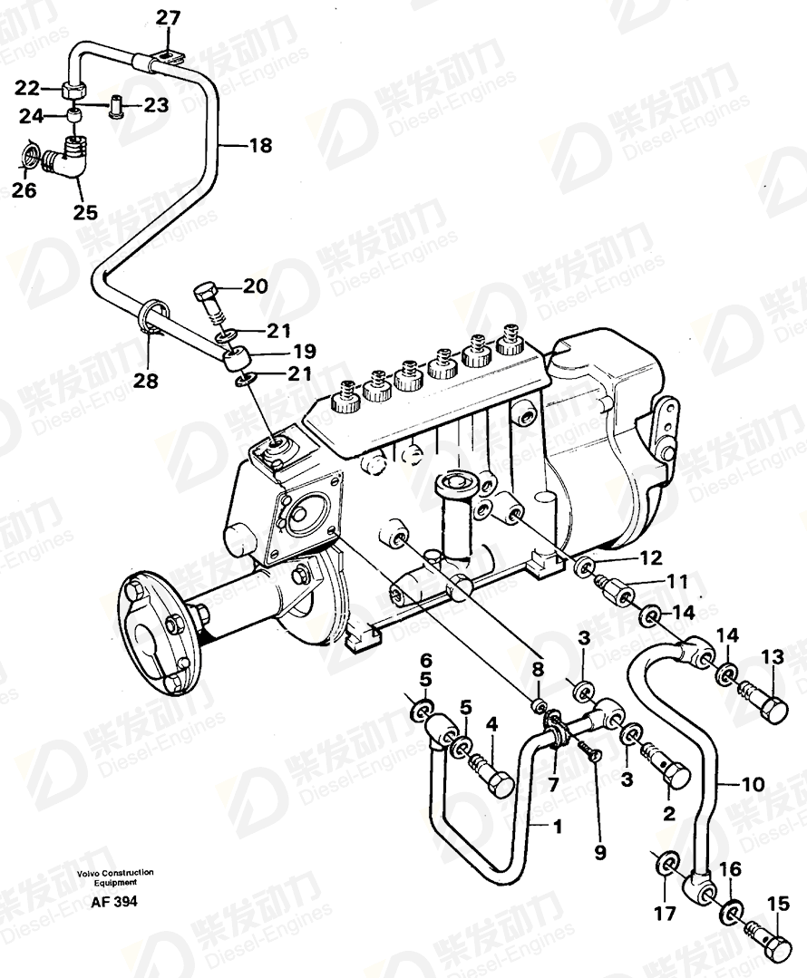 VOLVO Delivery pipe 479129 Drawing VOLVO Delivery pipe 479129 Drawing