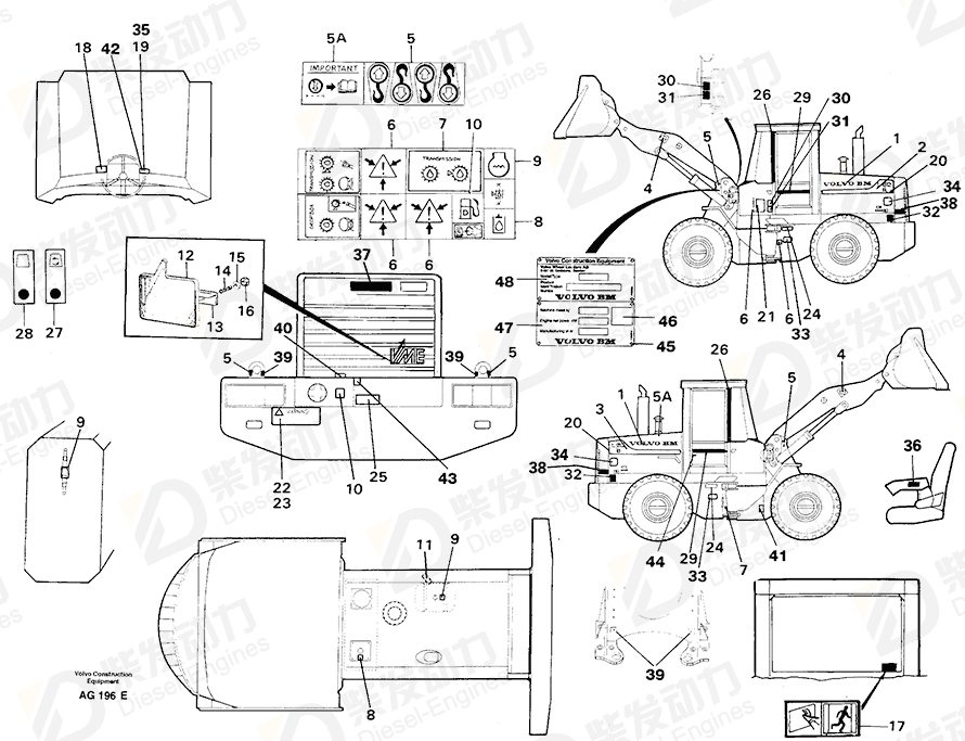 VOLVO Decal 4952172 Drawing