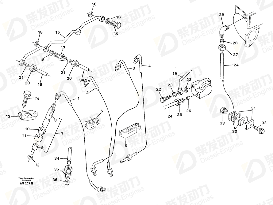 VOLVO Gasket 957171 Drawing