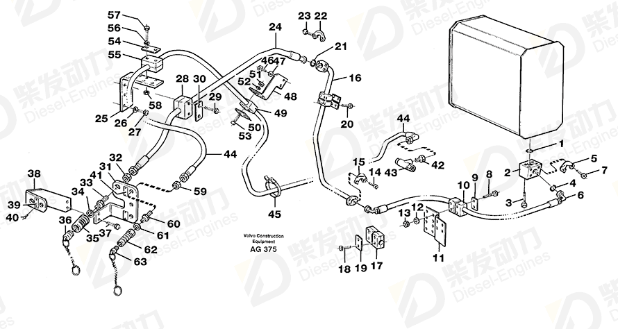 VOLVO Hexagon screw 955278 Drawing