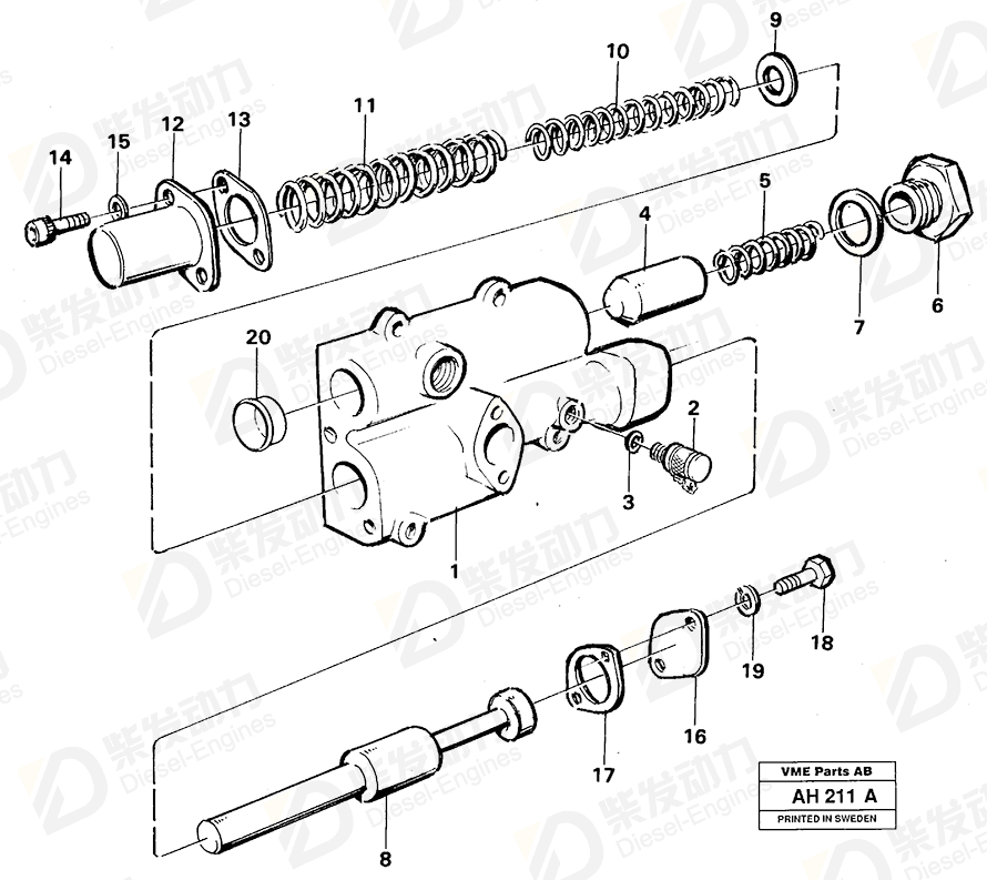 VOLVO Gasket 11036043 Drawing