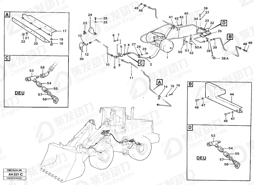 VOLVO T-nipple 11043008 Drawing