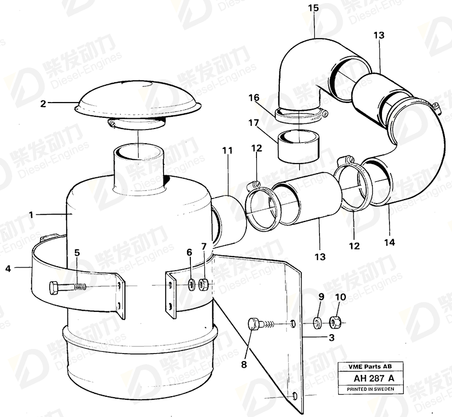 VOLVO Hose 4771573 Drawing