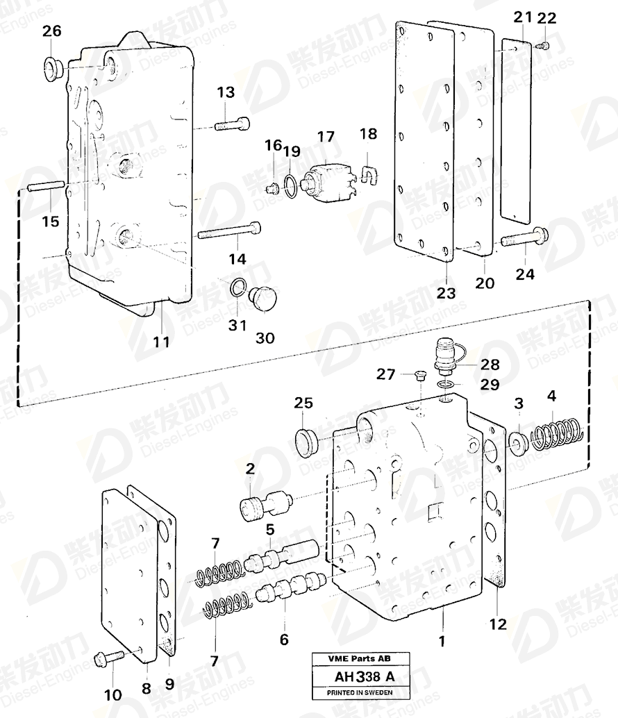 VOLVO Control plunger 4720787 Drawing VOLVO Control plunger 4720787 Drawing