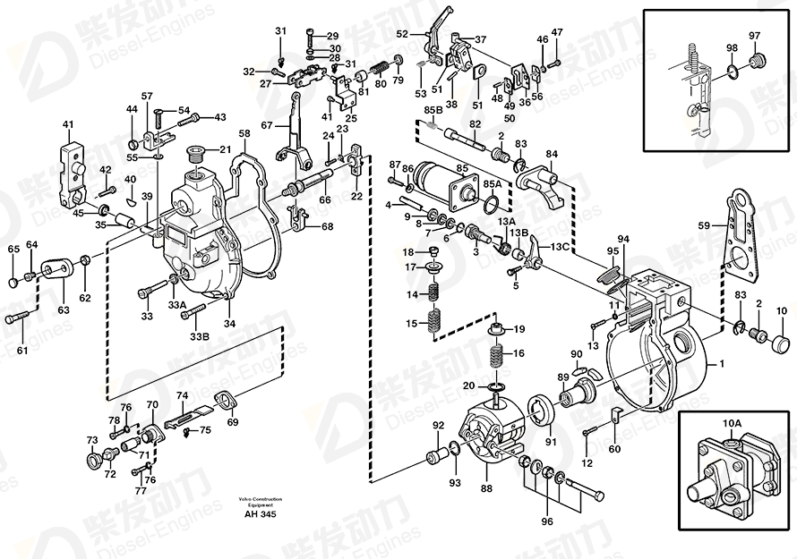 VOLVO Regulator weight 11703648 Drawing