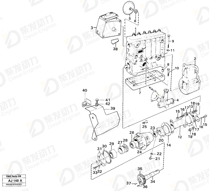 VOLVO Bearing housing 420903 Drawing