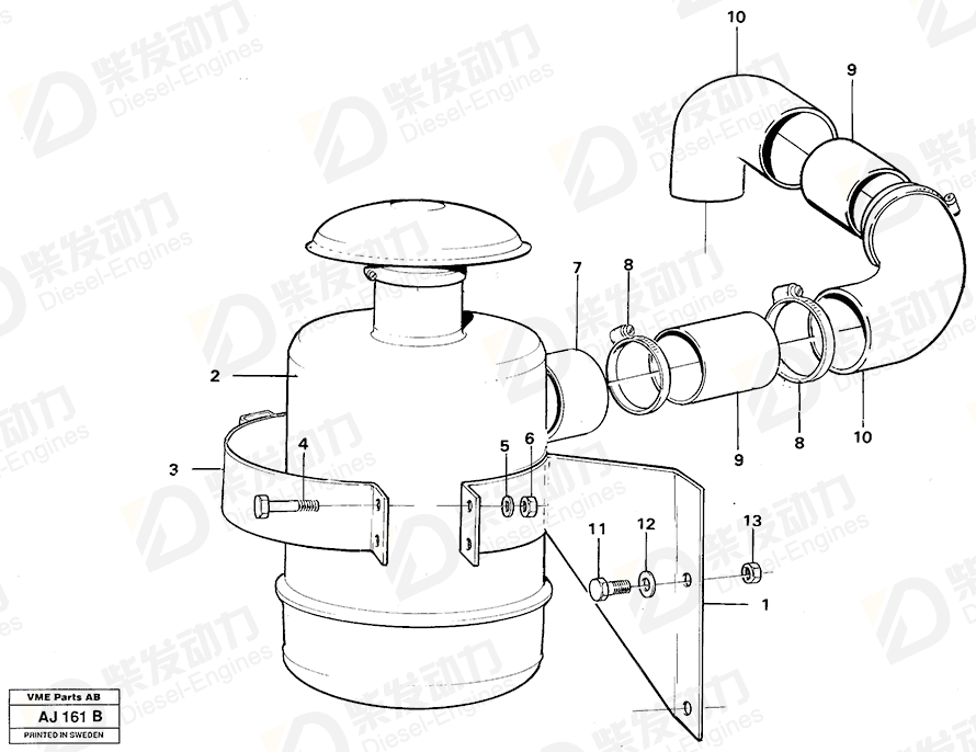 VOLVO Hose 4762204 Drawing