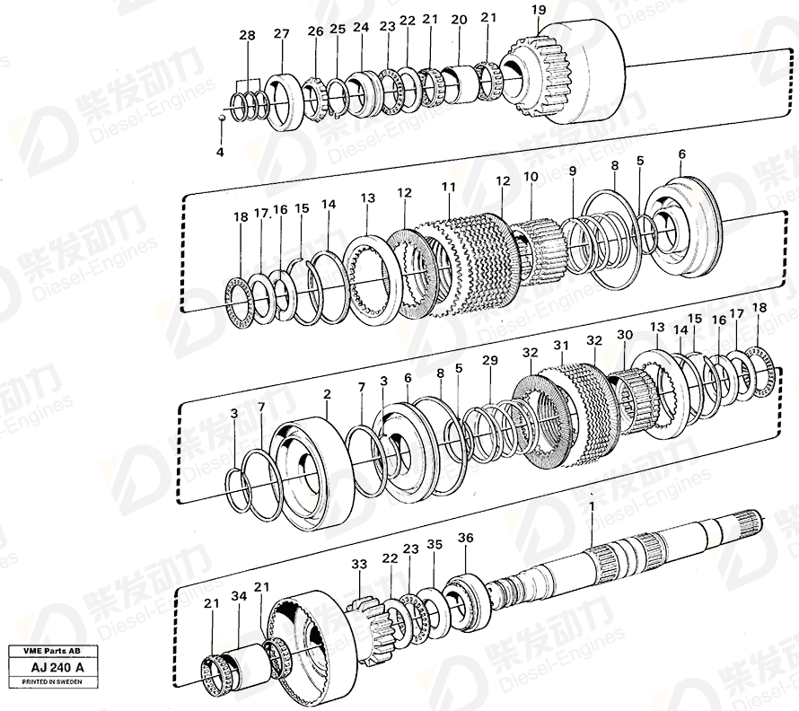 VOLVO Clutch Hub 4871919 Drawing