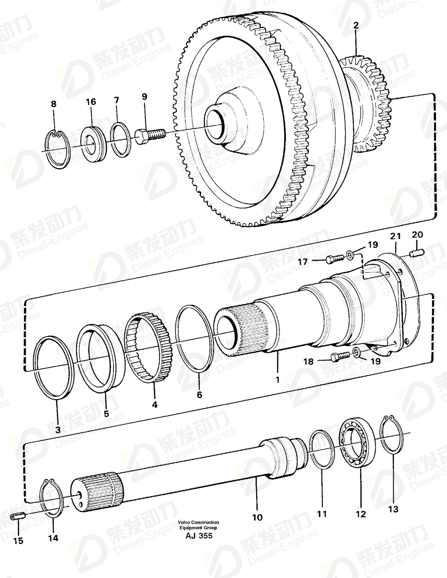 VOLVO Torque converter 11036871 Drawing