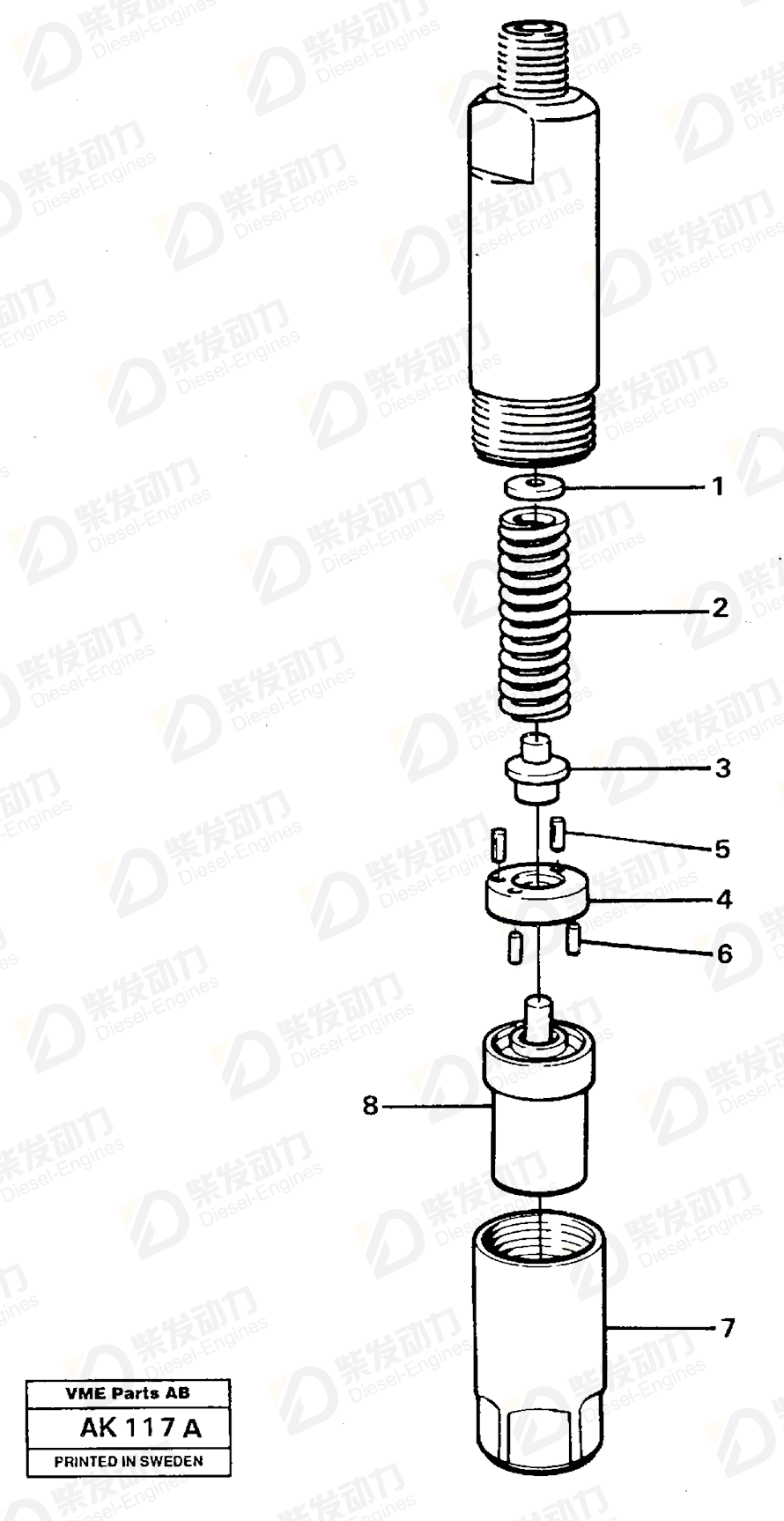 VOLVO Nozzle 478608 Drawing