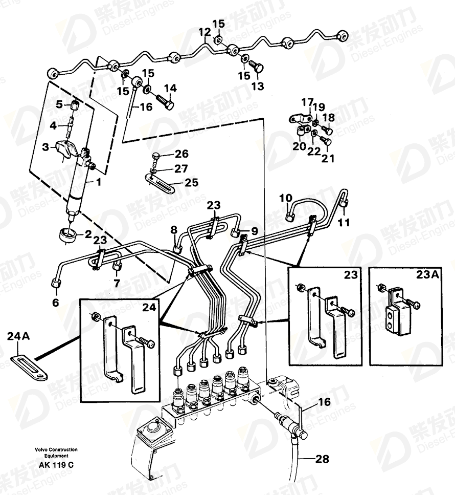 VOLVO Delivery pipe 479803 Drawing