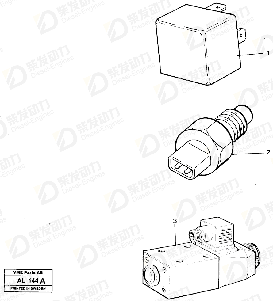 VOLVO Pressure monitor 4803589 Drawing