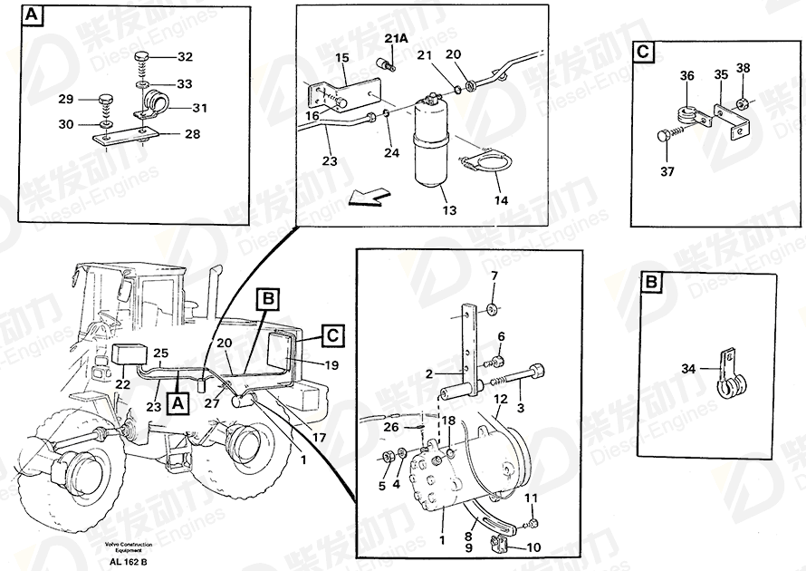 VOLVO Hexagon screw 13970968 Drawing