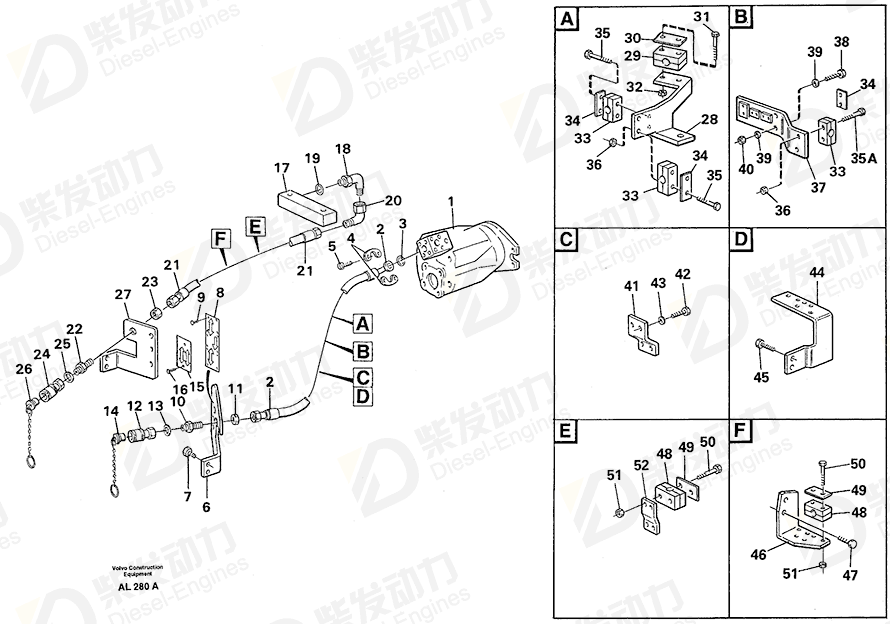 VOLVO Hexagon nut 957020 Drawing VOLVO Hexagon nut 957020 Drawing