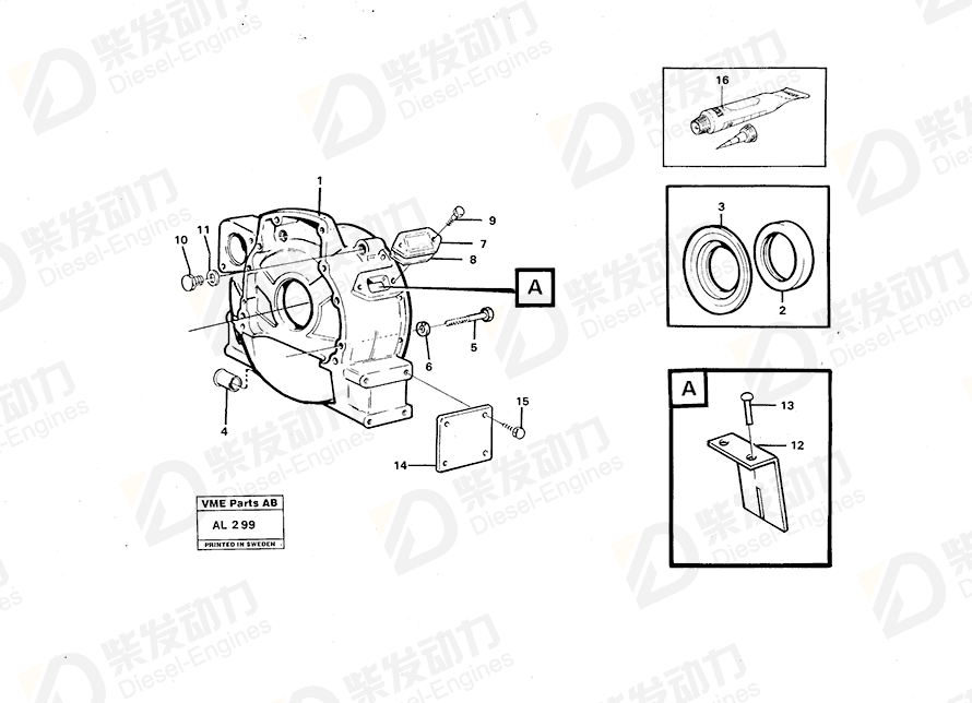 VOLVO Flange screw 13966361 Drawing