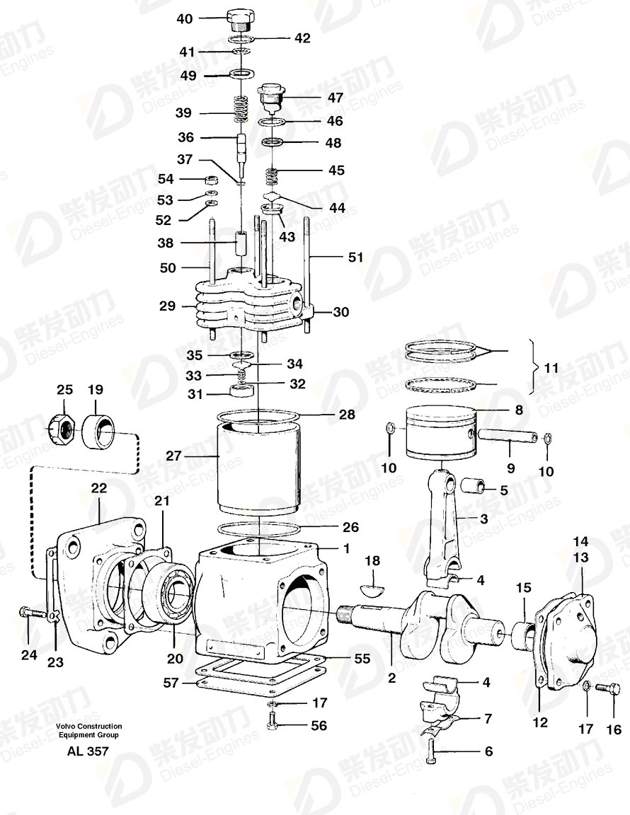 VOLVO Cylinder Head 6648388 Drawing