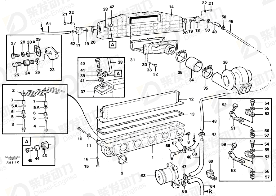 VOLVO Charge air cooler 866457 Drawing