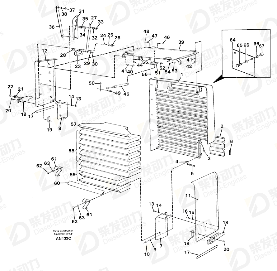 VOLVO Framework moulding 4786031 Drawing VOLVO Framework moulding 4786031 Drawing