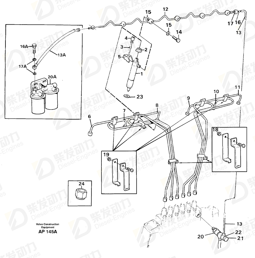 VOLVO Leak-off line 477901 Drawing