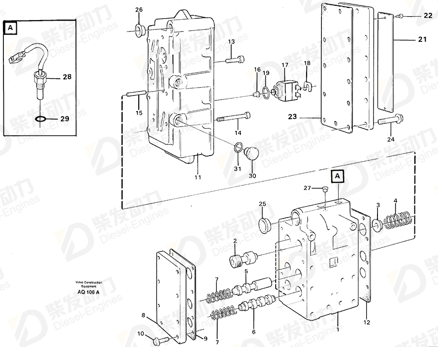 VOLVO Spring guide 4719349 Drawing VOLVO Spring guide 4719349 Drawing