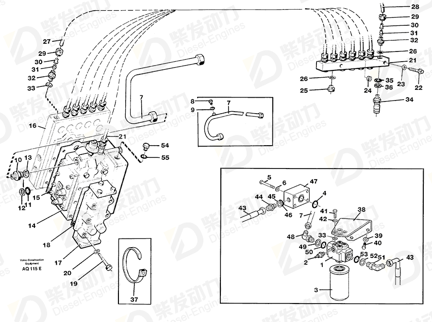 VOLVO Clamping sleeve 931203 Drawing