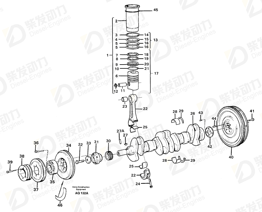 VOLVO Compression ring 864158 Drawing VOLVO Compression ring 864158 Drawing