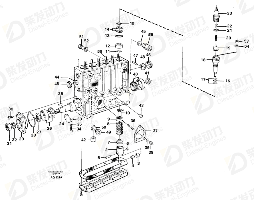 VOLVO Pump element 11996257 Drawing VOLVO Pump element 11996257 Drawing