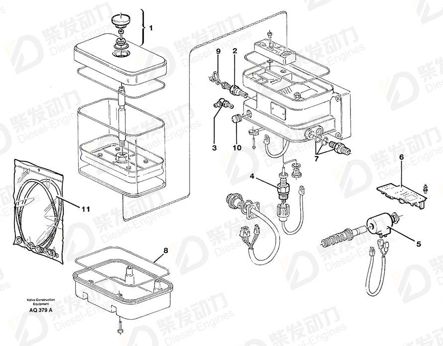 VOLVO Sealing kit 11715918 Drawing VOLVO Sealing kit 11715918 Drawing