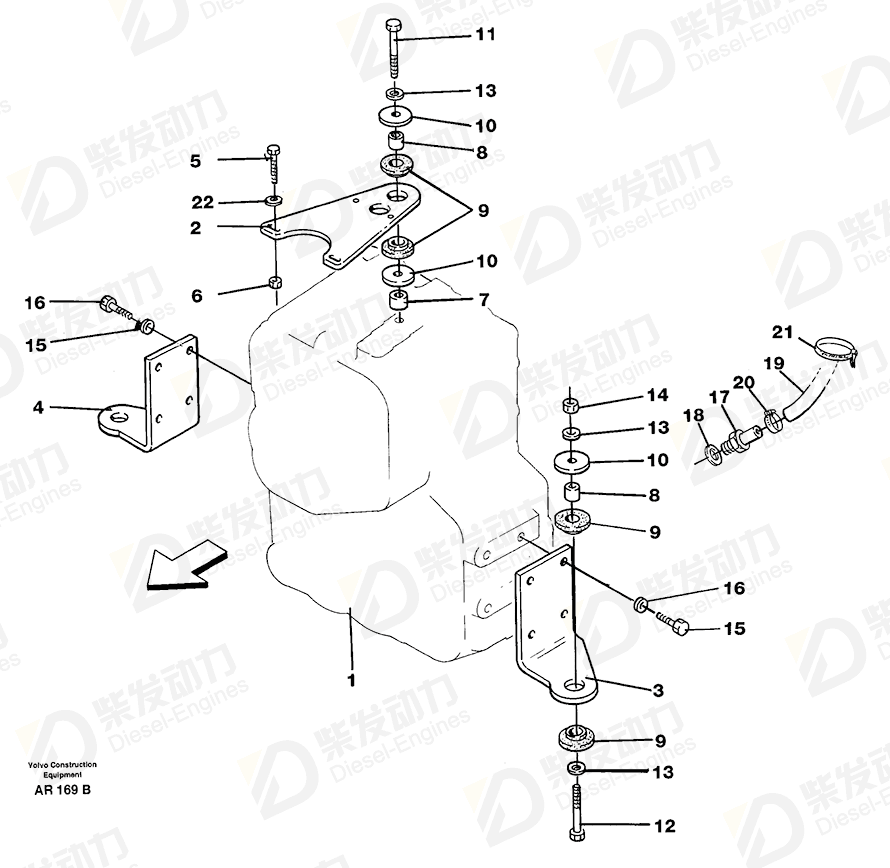 VOLVO Rubber spacer 4942712 Drawing