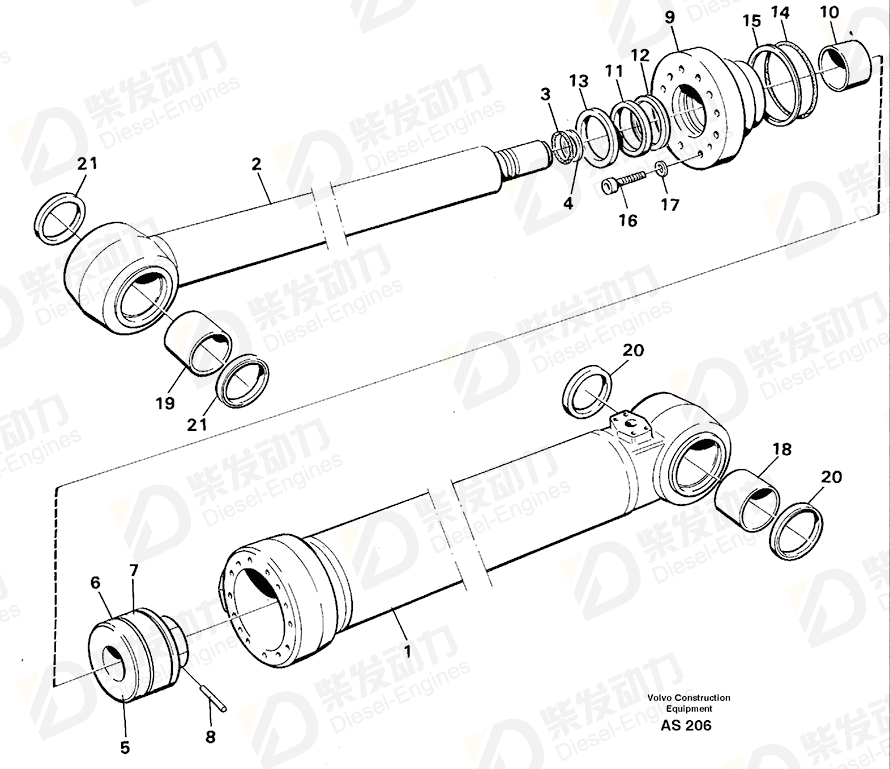 VOLVO Back-up ring 4880855 Drawing