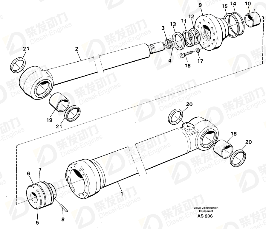 VOLVO Back-up ring 4880855 Drawing VOLVO Back-up ring 4880855 Drawing