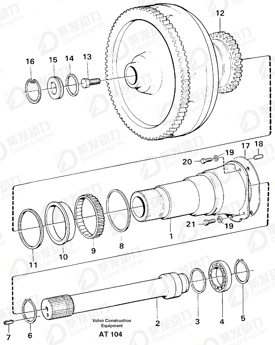 VOLVO Shaft 6212752 Drawing