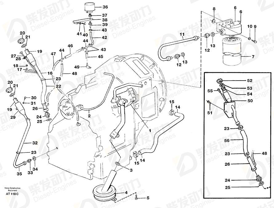 VOLVO Filter retainer 11036597 Drawing