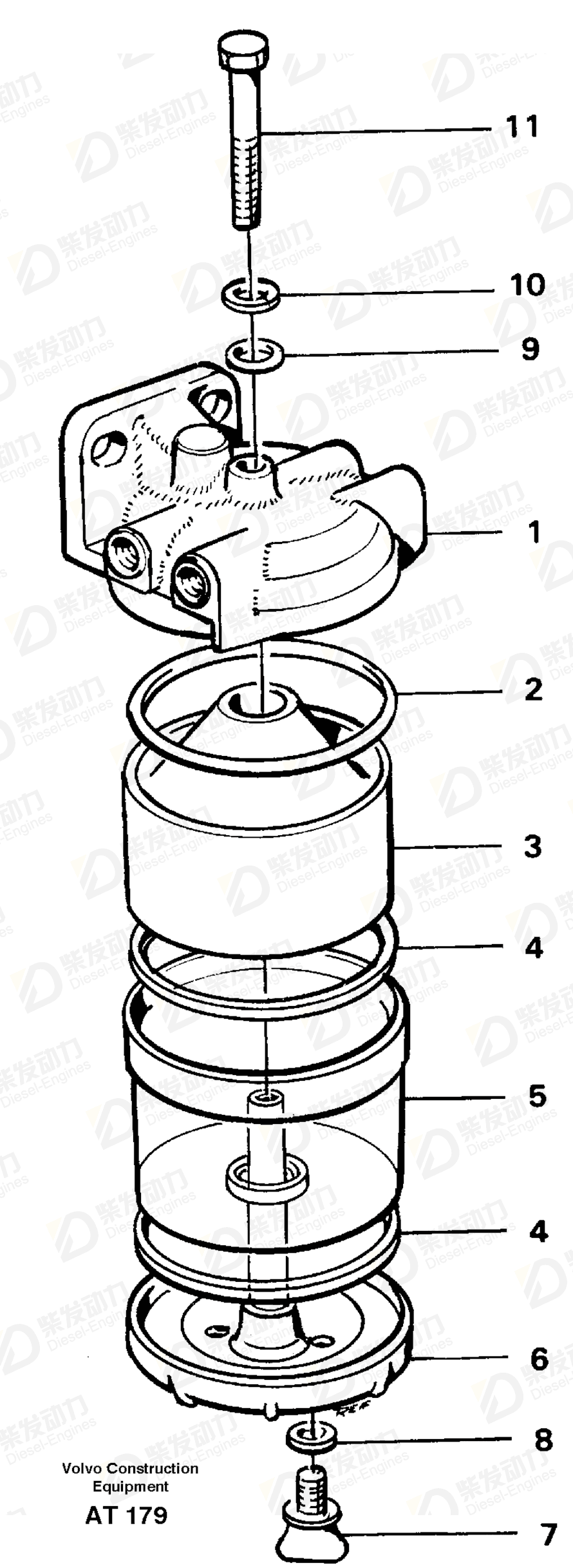 VOLVO Sealing ring 1695001 Drawing