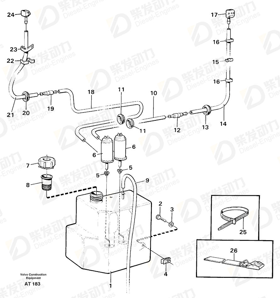 VOLVO Nozzle 4803206 Drawing