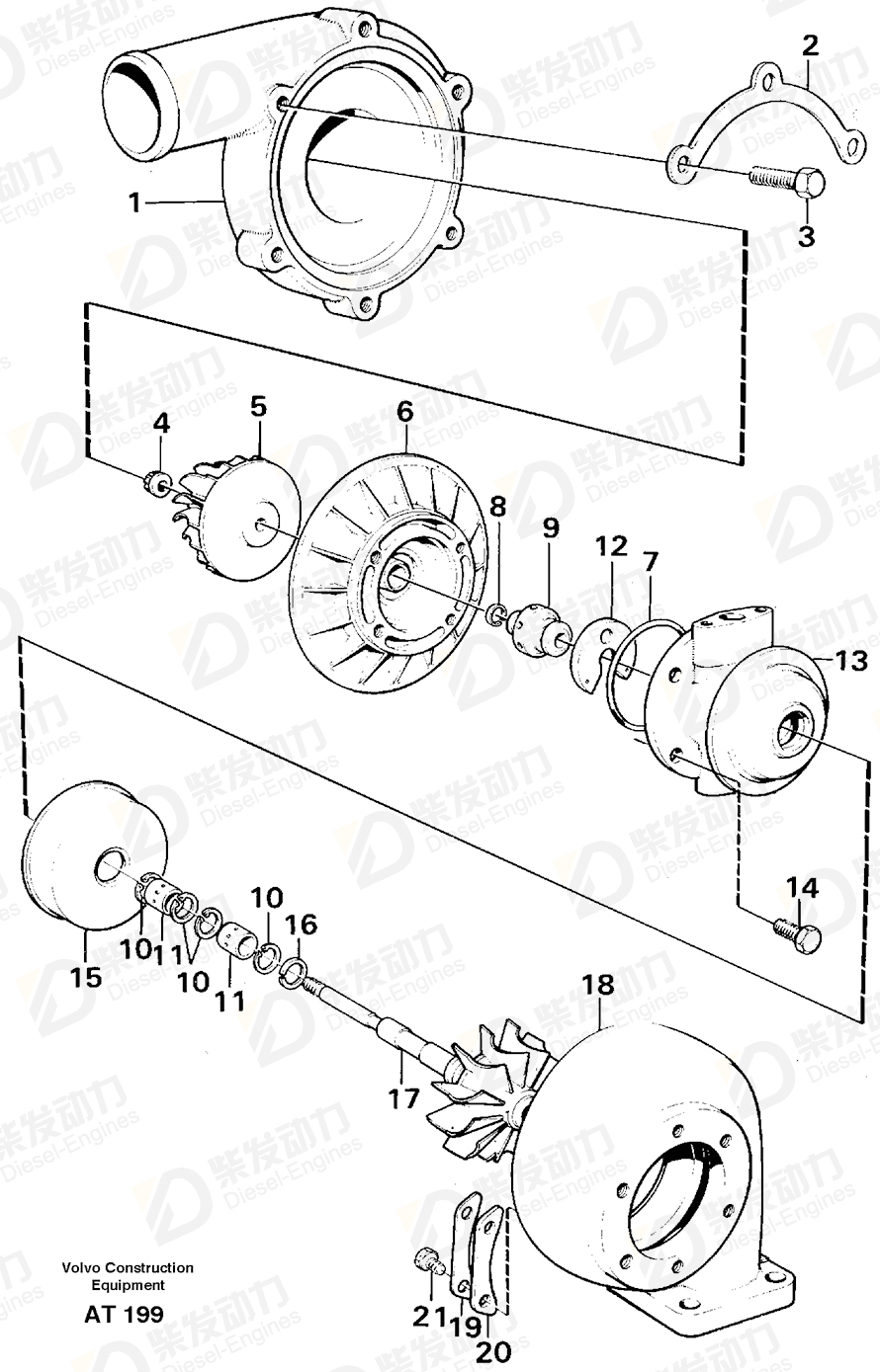 VOLVO Clamp 1697143 Drawing