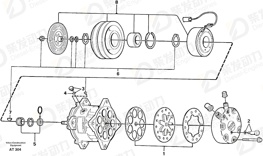 VOLVO Small parts kit 3090753 Drawing VOLVO Small parts kit 3090753 Drawing