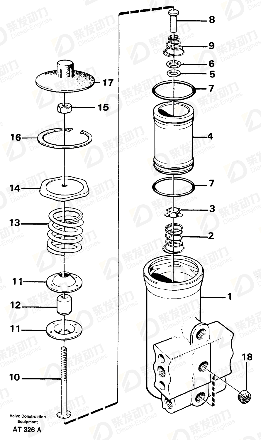 VOLVO Adjusting screw 7339799 Drawing