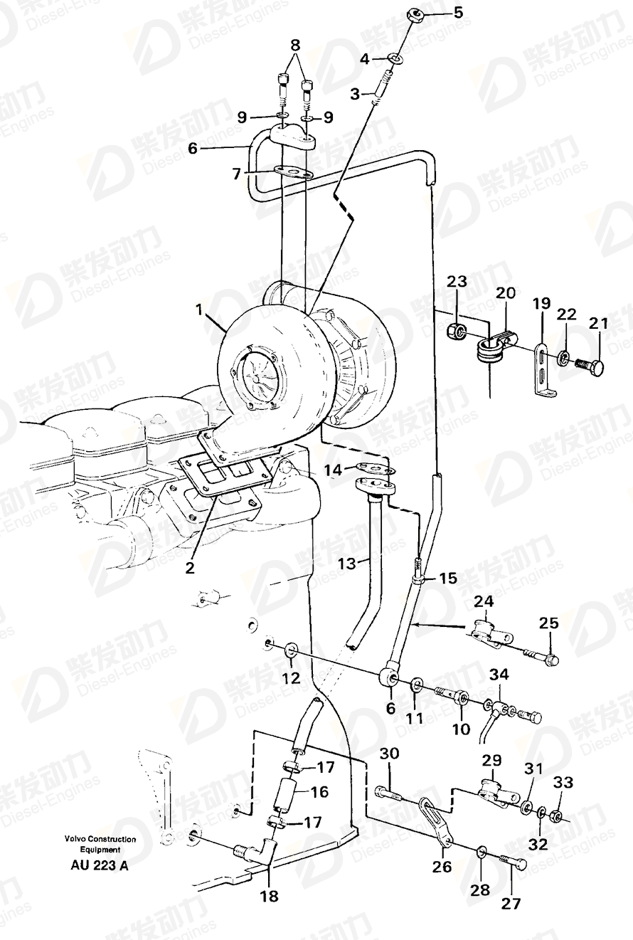 VOLVO Tube 11031379 Drawing