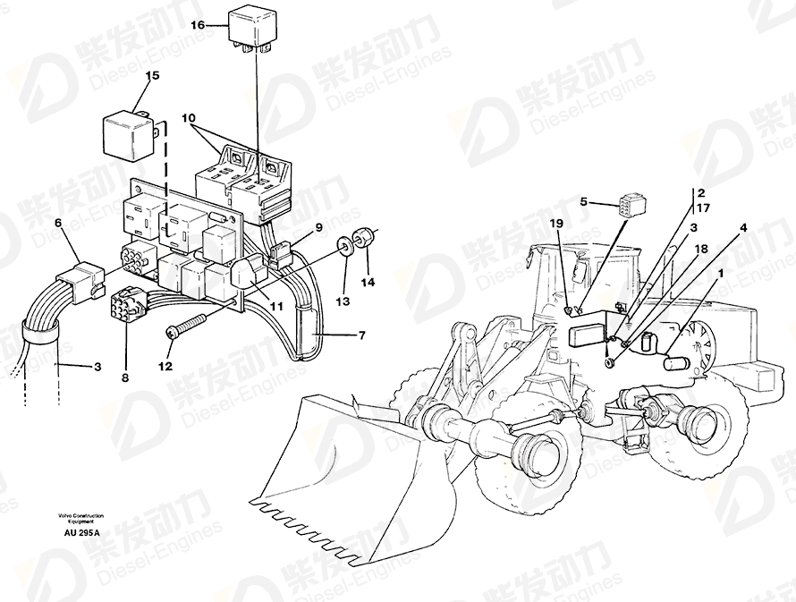 VOLVO Pin housing 1259829 Drawing VOLVO Pin housing 1259829 Drawing