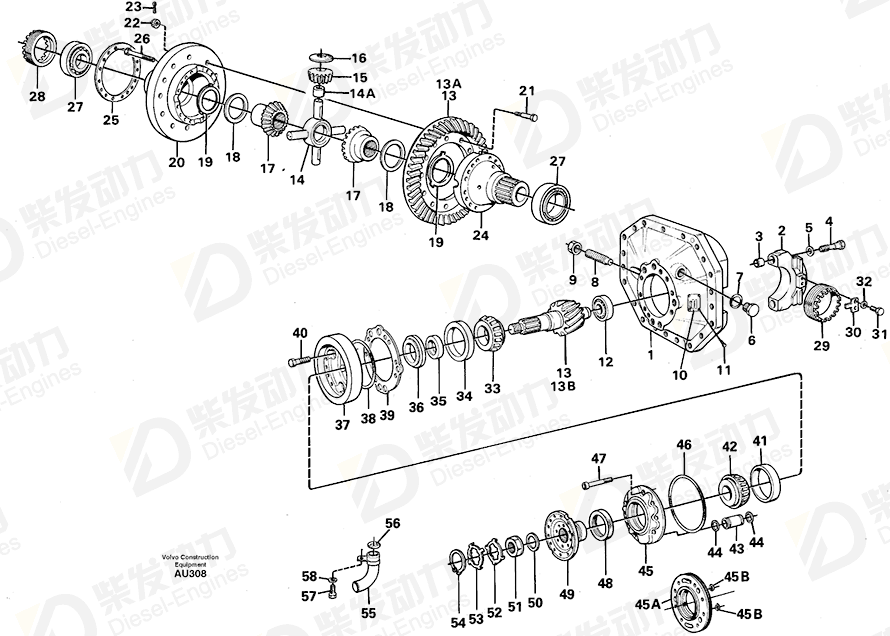 VOLVO Spacer ring 1522001 Drawing