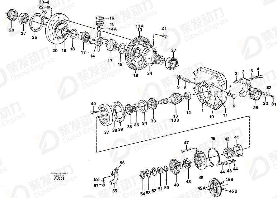VOLVO Spacer ring 1522001 Drawing VOLVO Spacer ring 1522001 Drawing
