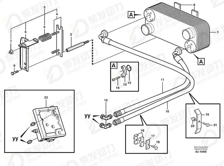 VOLVO Cover plate 4880586 Drawing VOLVO Cover plate 4880586 Drawing