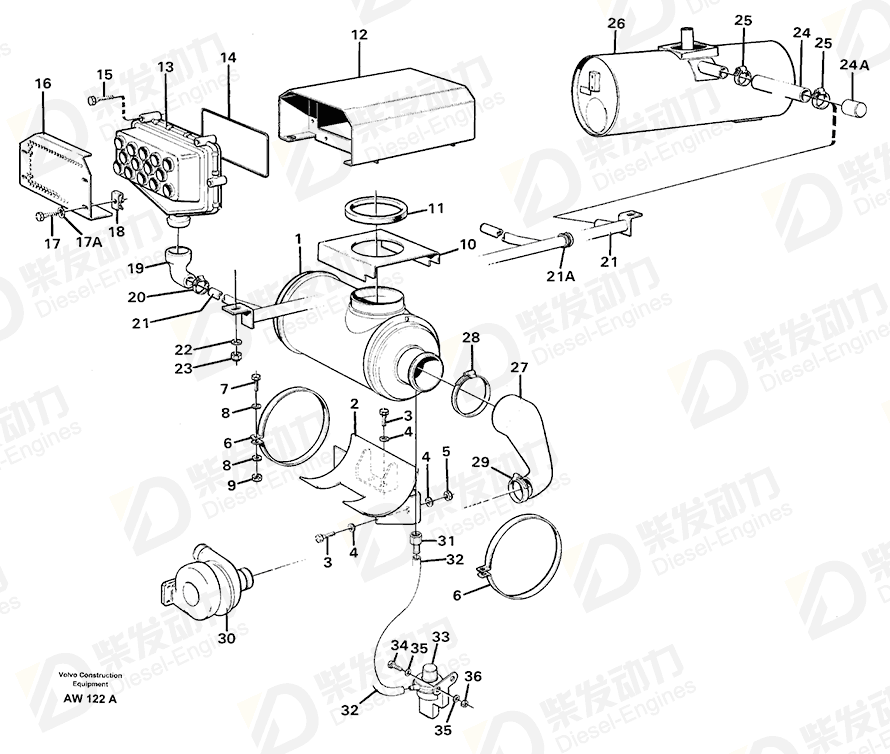 VOLVO Hexagon screw 955297 Drawing VOLVO Hexagon screw 955297 Drawing