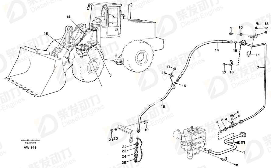 VOLVO Fitting nut 956988 Drawing