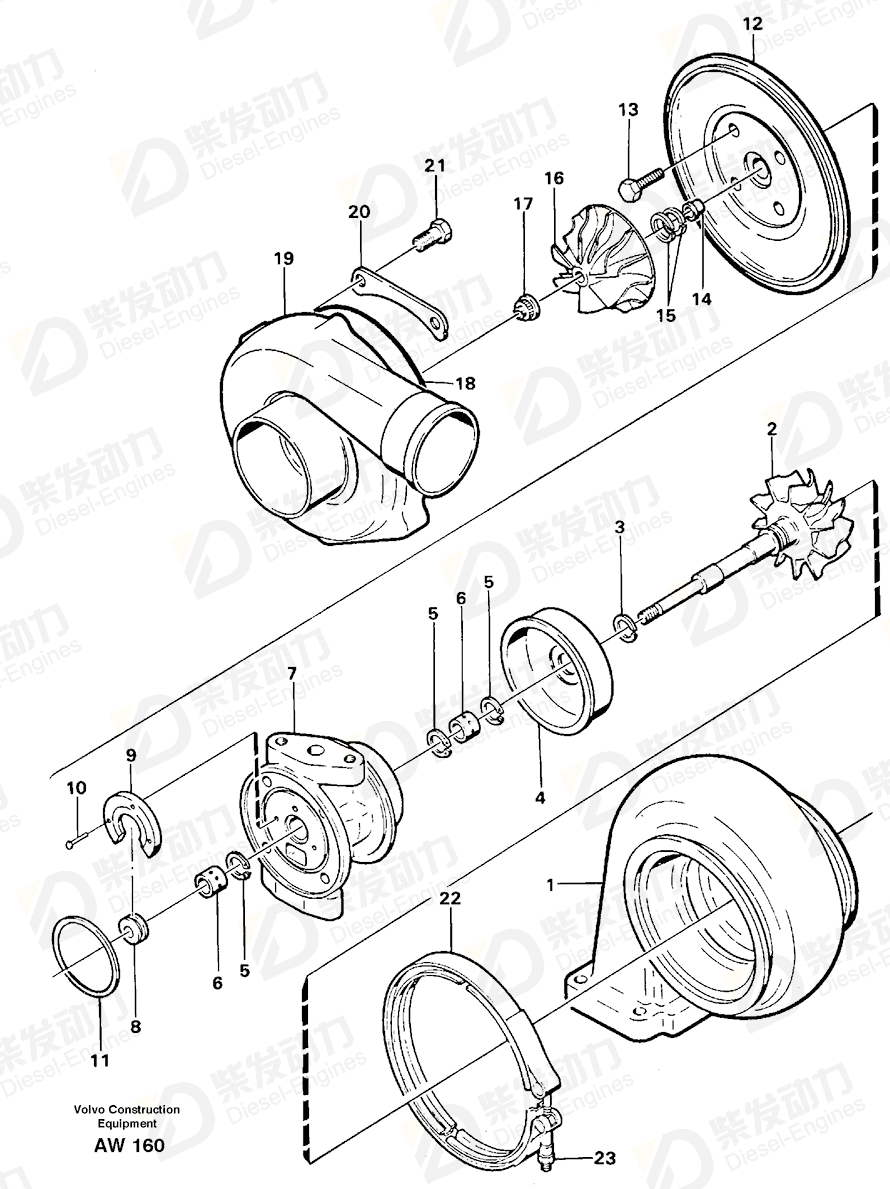 VOLVO Rotor unit 6889527 Drawing