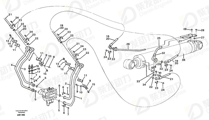VOLVO Clamp 4880576 Drawing